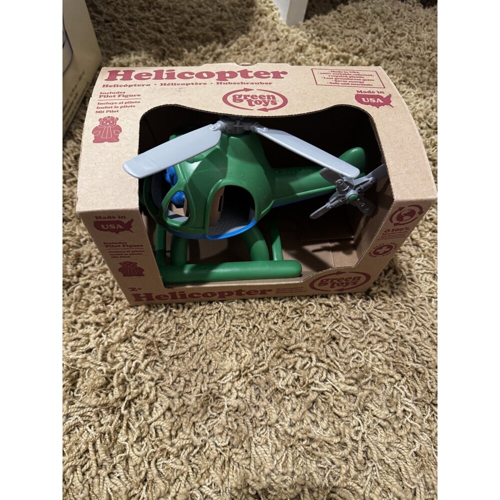 Green Toys Helicopter Recycled Plastic with Pilot NEW Made in USA - Picture 2 of 2